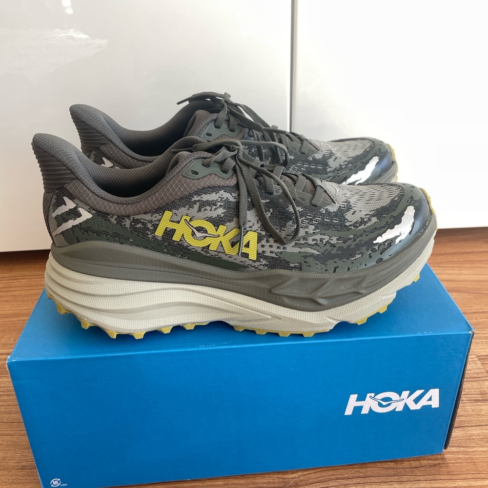 Hoka Stinson 7 Men's Running Shoes - Olive Haze / Forest Cover